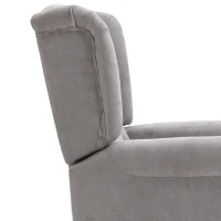 HOMCOM Fauteuil de salon capitonné avec assise large, pieds en bois, style classique, grand confort, 74 x 86 x 102 cm, gris(m-10)