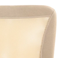 Vinsetto Chaise de bureau ergonomique hauteur réglable piètement chromé pivotant 360° revêtement maille beige(m-6)