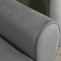 HOMCOM Polsterbank mit Stauraum und Armlehnen, Truhenbank für Flur, Schlafzimmer, Wohnzimmer, 118 x 42 x 66 cm, Dunkelgrau(m-8)