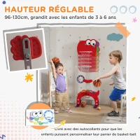 AIYAPLAY Panier de basket-ball pour enfants, hauteur réglable, 5 en 1 lancer de balles, golf, football jeu de lasso, 3-6 ans(m-6)