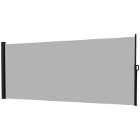 Outsunny Seitenmarkise ausziehbarer Sichtschutz Paravent 4L x 1,80H m Alu. Polyester UV-beständig Hochdicht 180 g/m² Hellgrau