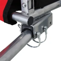 HOMCOM 2-in-1 Pet Bike Jogger Trailer with Swivel Front Wheel, Reflectors, and Hitch Bar Included in Red Black(m-12)