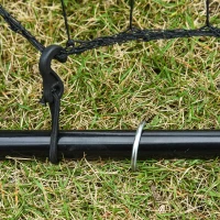 HOMCOM Rete Elastica Rimbalzo da Baseball, Rete per Lanci Battute di Baseball Rimbalzatore Portatile, Rete da Calcio, per Softball, 90x80x140cm, Nero(m-9)