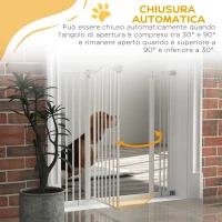 PawHut Cancelletto per Cani Estensibile con 4 Viti Regolabili, in Metallo e Plastica, 74-100x94 cm, Bianco(m-5)