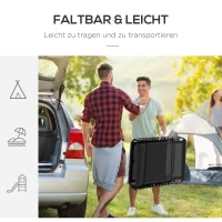 Outsunny Leżak składany z poduszką do opierania głowy, stalowa rama, siatkowy pokrowiec, nośność 120 kg, Czarny(m-6)