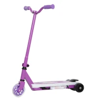 AIYAPLAY Electric Scooter for Kids Aged 4-7 Years, with Flashing LED Lights, Rear Auxiliary Wheels, Purple(m-11)