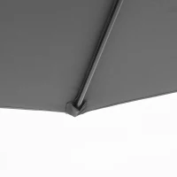 Outsunny Offset-Sonnenschirm, achteckig, klappbar, Durchmesser 3 m, Garten-Sonnenschirm mit Kreuzfuß Ø295 x 255H cm, Grau(m-4)