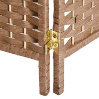 HOMCOM Paravent en bois séparateur de pièce pliable 6 panneaux 270 x 180 cm naturel(m-8)
