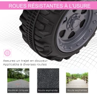 HOMCOM Quad buggy voiture électrique enfant quad électrique 18-36 mois 6 V 2 Km/h max. rose(m-7)