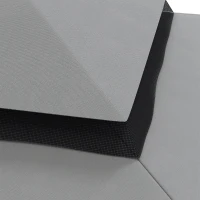 Outsunny Ersatzdach für Pavillon Tonnelle Zelt Ersatzdach Gartenpavillon Stoff Polyester 4 x 3 m Hellgrau(m-5)