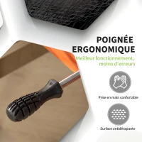 HOMCOM Baby-foot table de babyfoot avec 2 balles 8 poignées 22 joueurs 2 tableaux d'affichage 118 x 104 x 69 cm(m-8)