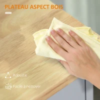 HOMCOM Desserte de cuisine sur roulettes chariot de service Ilot de cuisine avec tiroir de placard et porte-torchons - blanc(m-6)