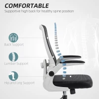 HOMCOM Mesh Back Adjustable Office Chair - Black(m-4)