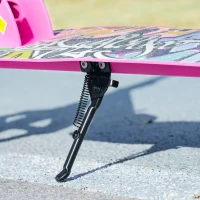 AIYAPLAY Foldable Kids Scooter with Adjustable Handlebar, 200mm Big Wheel, Rear Fender Brake, for Ages 6-12 Years, Pink(m-8)