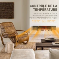 HOMCOM Cheminée électrique 120 cm murale, cadre en verre, effet de flamme LED réglable, télécommande, 2000W(m-6)