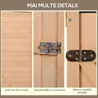 Outsunny Magazie de Scule pentru Exterior din lemn de brad 75x56x115 cm(m-6)