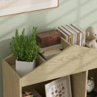 AIYAPLAY Bibliothèque et meuble de rangement jouets pour enfants, 4 étagères et placard porte coulissante, design, vert(m-8)