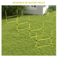 PawHut Agility sport pour chiens set de 4 obstacles professionnels avec système de maintien au sol sac transport fourni(m-5)