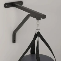 SPORTNOW Sac de frappe avec support mural pour sac de boxe, sac lourd avec gants, bandes pour les mains crochet pivotant à 360°(m-8)
