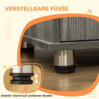 PawHut Hundebox, Haustierbox, Hundehütte mit Schloss, Magnettür, Hundehaus mit Fenster, für große Hunde, 85 x 55 x 75 cm, Grau(m-7)