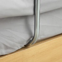 HOMCOM Barre d'appui lit barrière sécurisée protection poignée réglable 5 hauteurs pochette rangement 87Lx51,5lx45-55H cm(m-9)