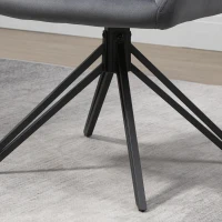 HOMCOM Akzentstuhl im Retro-Design Samtoptik 58 cm x 60,5 cm x 77,5 cm Stahl Grau(m-9)