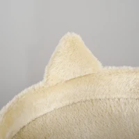 PawHut Arbre à chats multi-équipements griffoirs grattoirs plateformes niche jeu boule suspendue Ø 48 x 104H cm crème(m-9)