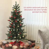 HOMCOM Sapin de Noël artificiel 180 cm Arbre de Noël avec support en acier pliable, 467 Branches, décoration de Noël, Vert(m-4)