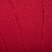 HOMCOM Set di 2 Sedie Sala da Pranzo, Sedie Cucina Moderne con Schienale a Conchiglia e Gambe in Metallo, Sedia in Velluto con Imbottita per Cucina, Camera da Letto, Ufficio e Soggiorno, Rosso(m-9)