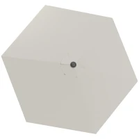 Outsunny Toldo de Substituição para Chapéu de Sol de 3m com Ventilação Superior Proteção UV 30+ para Exteriores Creme(m-10)