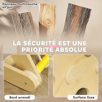 AIYAPLAY 5 en 1 Triangle d'escalade avec toboggan enfants parcours motricité - filet d'escalade, sacs de sable inclus(m-5)