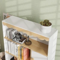 AIYAPLAY Bibliothèque enfant rangement livre enfant meuble de rangement pour jouets avec 4 étagères, 2 casiers et placard(m-9)