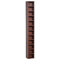 HOMCOM Mobiletto porta CD 21cm x 20cm x 175cm Marrone