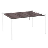 Outsunny Dachabdeckung für zusammenklappbare Pergola-Markise 4 x 3 m - Braun(m-4)