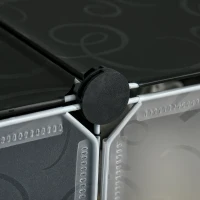 HOMCOM Mobile Scarpiera Modulare Salvaspazio, 12 Cubi 45x35x16 cm in Acciaio e PP, Nero e Bianco(m-7)