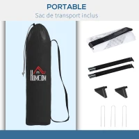 HOMCOM Lot de 2 cages de football système Pop Up avec sac de transport et piquets de fixation(m-6)