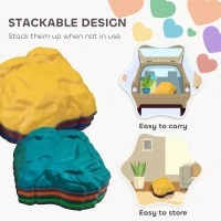 AIYAPLAY Balance Stepping Stones for Kids with Non-Slip Bottom, Indoor Outdoor Obstacle Course for Ages 3-8 Years, Multicoloured(m-5)