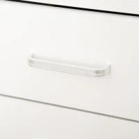 Vinsetto Cajonera de Oficina Mueble Auxiliar para Archivos con 4 Cajones Encimera Superior de Almacenaje 4 Ruedas y 2 Frenos para Estudio Despacho 40x36x65 cm Blanco(m-8)