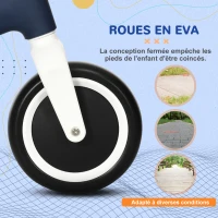 AIYAPLAY Draisienne vélo pour enfant draisienne bébé siège réglable 2 roues sans pédales pour bébé 18-36 mois jusqu'à 25 kg bleu(m-6)