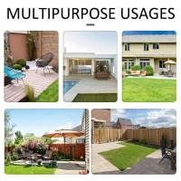 Outsunny Six-Piece Rattan Sofa Set, with Glass-Top Table - Mixed Grey(m-7)