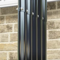 Outsunny Abri bûches de stockage pour bois de chauffage en acier galvanisé ondulé - 145l x 43P x 145H cm(m-8)