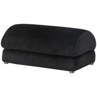 HOMCOM Repose-Pied sous bureau coussin de repose-pieds en mousse avec coussinets antidérapants tissu velours, noir(m-1)