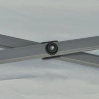 Outsunny Pavillon de jardin, Pavillon pliant, Tente de fête, Tente de jardin incl. Piquets de sol, Cordes de fixation, Tissu Oxford, 2,95 x 2,95 x 2,64 m, Gris(m-4)