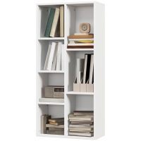 HOMCOM Aufbewahrungsregal Bücherregal Regal 7 Würfel für Innenraum, Wohnzimmer, Schlafzimmer - 50B x 24T x 106H cm, weiß