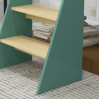 AIYAPLAY Marche pied enfant marchepied enfants 2 marches pour enfants 3 à 8 ans en bois charge max. 20 kg vert(m-8)