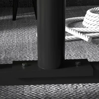 SPORTNOW Hantelscheibenablage, 6 Tragarme, 2 Hülsen für Hantelstangen, bis 200 kg, Stahl, 70 x 60 x 135 cm, schwarz(m-8)