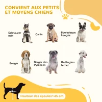PawHut Barrière de sécurité pour chien barrière de protection à 2 panneaux largeur réglable 101-181 cm en bois acier blanc(m-4)