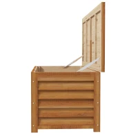 Outsunny 292L Outdoor Storage Box, Wooden Deck Box Garden Storage Container for Balcony, Porch, Poolside, Light Brown(m-8)