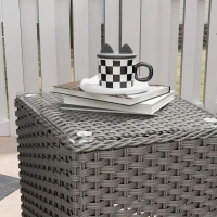 Outsunny Three-Piece Super Padded Rattan Set - Light Grey(m-9)