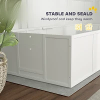 PawHut Whelping Box for Dogs Puppies, Whelping Box with Adjustable Height Door, for Large Dogs, 196 x 96 x 48 cm(m-5)